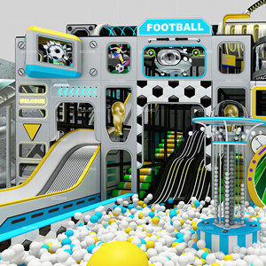 Terrain de jeu interactif sur le thème du carnaval du football, terrain de jeu commercial intérieur avec <span class=keywords><strong>piscine</strong></span> <span class=keywords><strong>à</strong></span> balles - Product Image 1