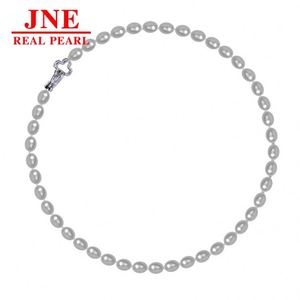 Natural Pearl Necklace White Bead C Clover Pearl Necklace Mother's Gift for <strong>Elders</strong> Mother's Day - Product Image 5