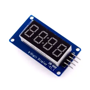 Module d'affichage à tube numérique 4 bits LED luminosité réglable TM1637 HW-069 d'entraînement avec point horaire