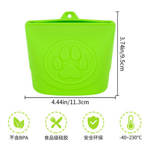 กระเป๋าซิลิโคนสำหรับฝึกสุนัขและสัตว์เลี้ยง,กระเป๋าแบบพกพากันน้ำพร้อมที่ปิดแม่เหล็กและคลิป - Product Image 6