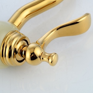 Robinet <span class=keywords><strong>mitigeur</strong></span> de <span class=keywords><strong>lavabo</strong></span> en laiton doré, prix d'usine, bon marché en laiton doré Jade robinet de <span class=keywords><strong>lavabo</strong></span> en marbre D8916 - Product Image 4