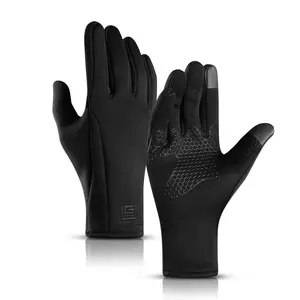 2021 New Sports Waterproof <strong>Men</strong> and Women Outdoor Riding <strong>Touch</strong> <strong>Screen</strong> Warm <strong>Gloves</strong> With Fleece Lining - Product Image 1