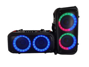 Dual 6.5 Inch Small Speaker with LED Light <strong>Ring</strong> Karaoke Player Rechargeable Speaker <strong>Box</strong> for Sale Stock and Ready Goods - Product Image 6