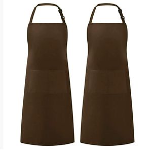 Tablier de chef avec logo personnalisé, couleur noire avec poches - Product Image 6