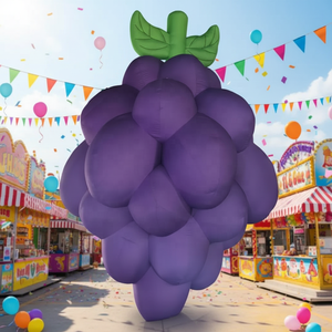 Racimo de <span class=keywords><strong>Uvas</strong></span> Inflable Gigante con Luces LED, Decoración Realista de Frutas para Festivales Gastronómicos, Activación de Marca, Exposiciones, Fiestas, Promoción Minorista - Product Image 1