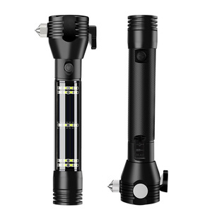 ไฟฉายค้อนฉุกเฉินพลังงานแสงอาทิตย์อลูมิเนียมอัลลอยด์สีแดง T6 ไฟ LED ทำงานได้หลายฟังก์ชั่นเครื่องมือความปลอดภัยในรถยนต์ - Product Image 5