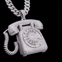 Nuevo Colgante de Plata de Ley 925 con Moissanita Estilo Hip Hop, Colgante Personalizado con Incrustaciones de Diamantes para Hombre, Estilo Urbano para Fiestas y Clubes