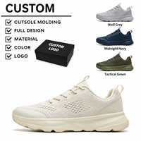 Chaussures à bout large pour hommes, chaussures décontractées en mesh respirant pour hommes, baskets légères pour la marche pieds nus