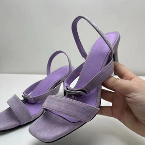 Scarpe donna moda estate tacco alto 2025 all'ingrosso pantofola Sexy per feste di matrimonio all'aperto punta aperta da sposa con tacchi sottili - Product Image 2