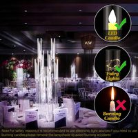 Bougeoirs en acrylique transparent chandeliers de mariage candélabre bougeoir en acrylique pièce maîtresse pour décor de Table de mariage