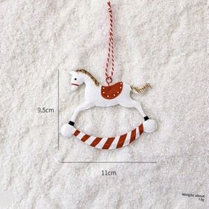 Mới Sáng Tạo Handmade Cây Giáng Sinh Đồ Trang Trí Roking Ngựa Thanh Lịch <span class=keywords><strong>Xmas</strong></span> Hộp Thư Mặt Dây Chuyền Sắt Quà Tặng Cho Lễ hội Quà Tặng - Product Image 6