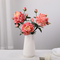 Fleur artificielle Yida de haute qualité en soie, pivoine à bord frisé vintage, pour mariage français, décoration de maison, hôtel, centre de table, vente en gros