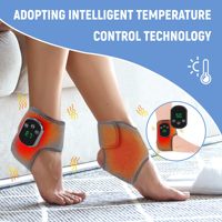 Masseur électrique pour les genoux et les chevilles, compresse à chaud, attelle musculaire, soulage la douleur, masseur de pieds vibrant chauffant