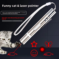 Jouet laser pour chat en acier inoxydable écologique rechargeable par USB, stylo de stimulation multifonction, pointeur laser interactif LED pour l'exercice