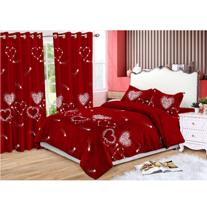 Phi Phong Cách Tùy Chỉnh Đa Kích Thước Polyester Tấm Hoa Và Rèm Phù Hợp Với Bộ 6Pcs - Product Image 2