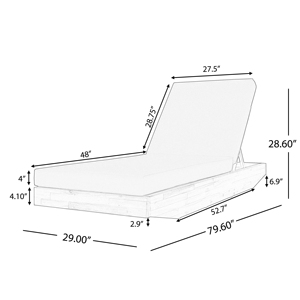 Acacia Wood Modern Luxury Chaise <strong>Lounge</strong> Cushion Teak Finish Eco-Friendly Outdoor Recliner Cream Water-Repellent <strong>Pool</strong> <strong>Lounge</strong> - Product Image 2