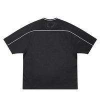 Camiseta Deportiva Unisex Retro con Cuello en V, Personalizable, con Ribete, Holgada, de Malla Lisa, Servicio OEM para Impresión