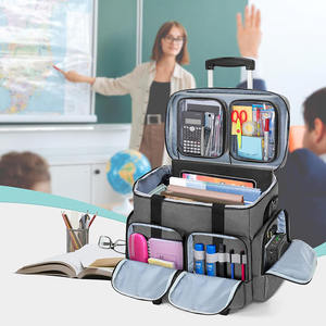15.6 pouces ordinateur portable enseignement fournitures de bureau artisanat <span class=keywords><strong>sac</strong></span> de rangement <span class=keywords><strong>à</strong></span> <span class=keywords><strong>roulettes</strong></span> roulant Scrapbook professeur <span class=keywords><strong>sac</strong></span> fourre-tout avec roue - Product Image 4