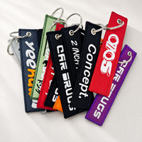 Porte-clés personnalisé « Décollage avant le vol » brodé double face pour cadeaux promotionnels