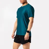 Kaus Olahraga Pria Antilembap, Kualitas Terbaik, Baju Lari Aktif Pria dengan Lengan Pendek