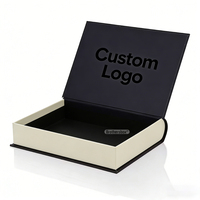 Boîte cadeau de luxe avec couvercle magnétique, livre à feuillets personnalisé avec logo créatif, modèle de livre en carton imprimé