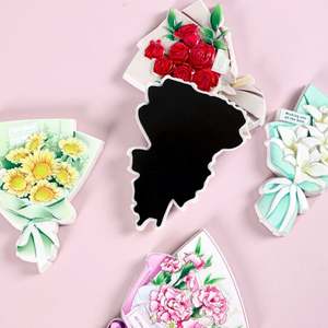 Aimants de réfrigérateur modernes en résine 3D écologiques et personnalisables, motif bouquet tendance nationale, rose et lys, décoration créative culturelle pour - Product Image 4