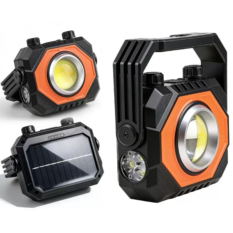 Outdoor Solar Charging Work Light with Stepless Dimming COB High-Intensity Multifunctional Maintenance and Repair Light