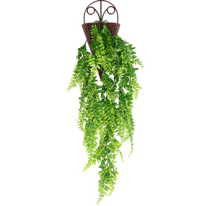 80cm di felce persiana lascia la decorazione della stanza delle viti appesa pianta artificiale in plastica foglia d'erba decorazione del balcone della parete della festa nuziale - Product Image 6