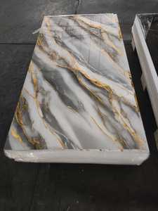 2 mét không thấm nước PVC Panel tường cho TV nền trang trí nội thất chống cháy UV ban đá nhựa cho phòng khách sạn nội thất - Product Image 4