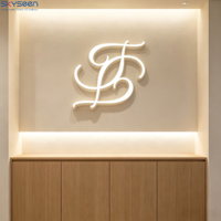 Enseigne lumineuse personnalisée en usine, lettres 3D en acrylique miniatures avec éclairage frontal, logo publicitaire LED pour enseignes de magasin