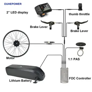 36V 48V 250W ebike motor kit de tração traseira e-bicicleta conversão kit