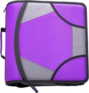 Free Sample BSCI Round <b>Ring</b> 2 Inch Zip <b>Binder</b> with Durable Handle, Multiple Pockets School <b>Binder</b> Organizer Zipper <b>Binder</b> - Product Image 1