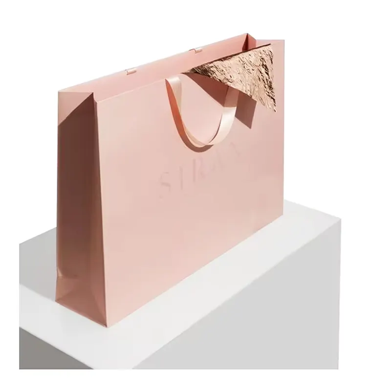 Bolsa de papel personalizada para Boutique, nueva marca, logotipo de impresión personalizada