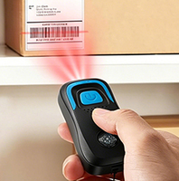 Lecteur de codes-barres sans fil portable AI1500 haute vitesse, mini scanner de poche 2D 2.4G NFC pour la logistique et l'entrepôt