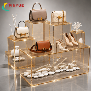 Expositor <span class=keywords><strong>de</strong></span> Acrílico Semitransparente Personalizado <span class=keywords><strong>para</strong></span> Bolsos, Zapatos y Carteras, <span class=keywords><strong>para</strong></span> Tiendas Minoristas <span class=keywords><strong>de</strong></span> Lujo - Product Image 1