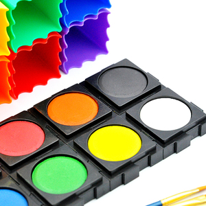 Ensemble de <span class=keywords><strong>peinture</strong></span> à l'eau solubles non toxiques professionnelles Sunny 8 couleurs, boîte de gouache sèche, pour la <span class=keywords><strong>peinture</strong></span> des enfants - Product Image 4