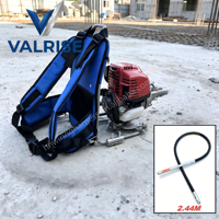 Vibrateur à béton thermique industriel portatif, moteur de marque, tige réglable, pour zones isolées
