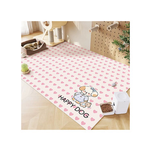 Happy Dog Pet <b>Mat</b> Rectangle PVC Waterproof Non Slip Washable Floor <b>Mat</b> For Dogs <b>Cats</b> - Product Image 5