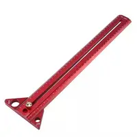 Righello metrico rosso della lega di alluminio dello strumento di falegnameria del disegno diritto di 370Mm per il carpentiere