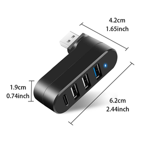 Nhỏ 4-Trong-1 Xoay 4 Cổng <span class=keywords><strong>USB</strong></span> <span class=keywords><strong>3.0</strong></span> <span class=keywords><strong>Hub</strong></span> Splitter Với <span class=keywords><strong>USB</strong></span> C Điện Cổng Dữ Liệu <span class=keywords><strong>USB</strong></span> Loại C Extender Cho MacBook - Product Image 6