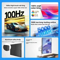 Écran portable sans fil IPS de 23,8 pouces avec rétroéclairage LED, moniteur de projection Full HD 100 Hz, haut-parleur intégré USB pour mobile