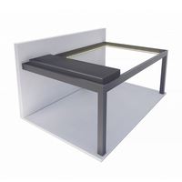 Pergola de terrasse entièrement automatique, rétractable, coulissante, pliante, motorisée, à lames orientables, imperméable, en aluminium, pour extérieur