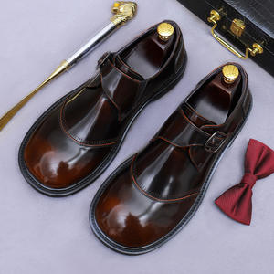 Men's High Quality Custom Handmade Black <b>Suede</b> Ankle <b>Flat</b> Breathable Waterproof Casual Wedding <b>Shoes</b> Shiny Upper - Product Image 6