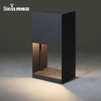 Eunavia — pilier lumineux LED style industriel rétro, luminaire d'extérieur, borne lumineuse, idéal pour un jardin, une entrée, une pelouse, un sentier ou une allée