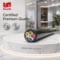 Cable Flexible de Cobre con Aislamiento XLPE y Revestimiento LSZH, Estándar IEC Huaqi WDZB-YJRY 5x1.5mm2, 450/750V