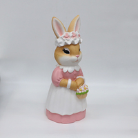 Figura Decorativa Moderna de Resina Transparente Dorada para Pascua, Ideal para Programas de Venta al por Mayor, Decoración del Hogar para la Primavera y Manualidades
