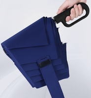 Parapluie de voyage compact à mémoire de forme, pliage rapide, protection UV, coupe-vent, avec mousqueton, pour femmes et hommes