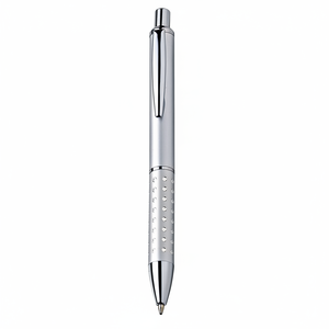 Penna a Sfera Ecologica in Alluminio Grigio con Punta da 0,7mm e 1,0mm, Penna Promozionale Personalizzabile per Regali Aziendali - Product Image 2