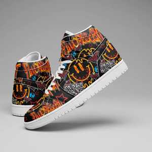 Scarpe da Skateboard Fluorescenti con Grafiche - Puoi Scegliere il Motivo, il Freestyle è a Tua Scelta - Product Image 2