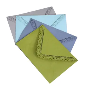 16*11.3cm Enveloppes en papier creuses en <span class=keywords><strong>dentelle</strong></span> vintage Cartes de vœux Invitation de <span class=keywords><strong>mariage</strong></span> <span class=keywords><strong>Enveloppe</strong></span> cadeau en papier Emballage avec <span class=keywords><strong>dentelle</strong></span> - Product Image 5